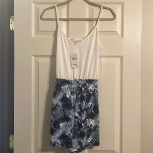 Navy and white the dye romper